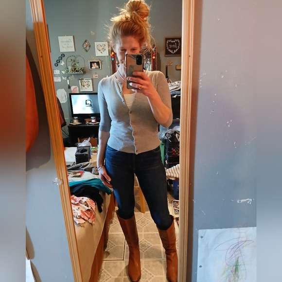 🎈MUST BUNDLE! Abound🎈BUY 1 GET 1 FREE🎈Stretchy 3/4 Sleeve Cardigan Sz S - Picture 3 of 9